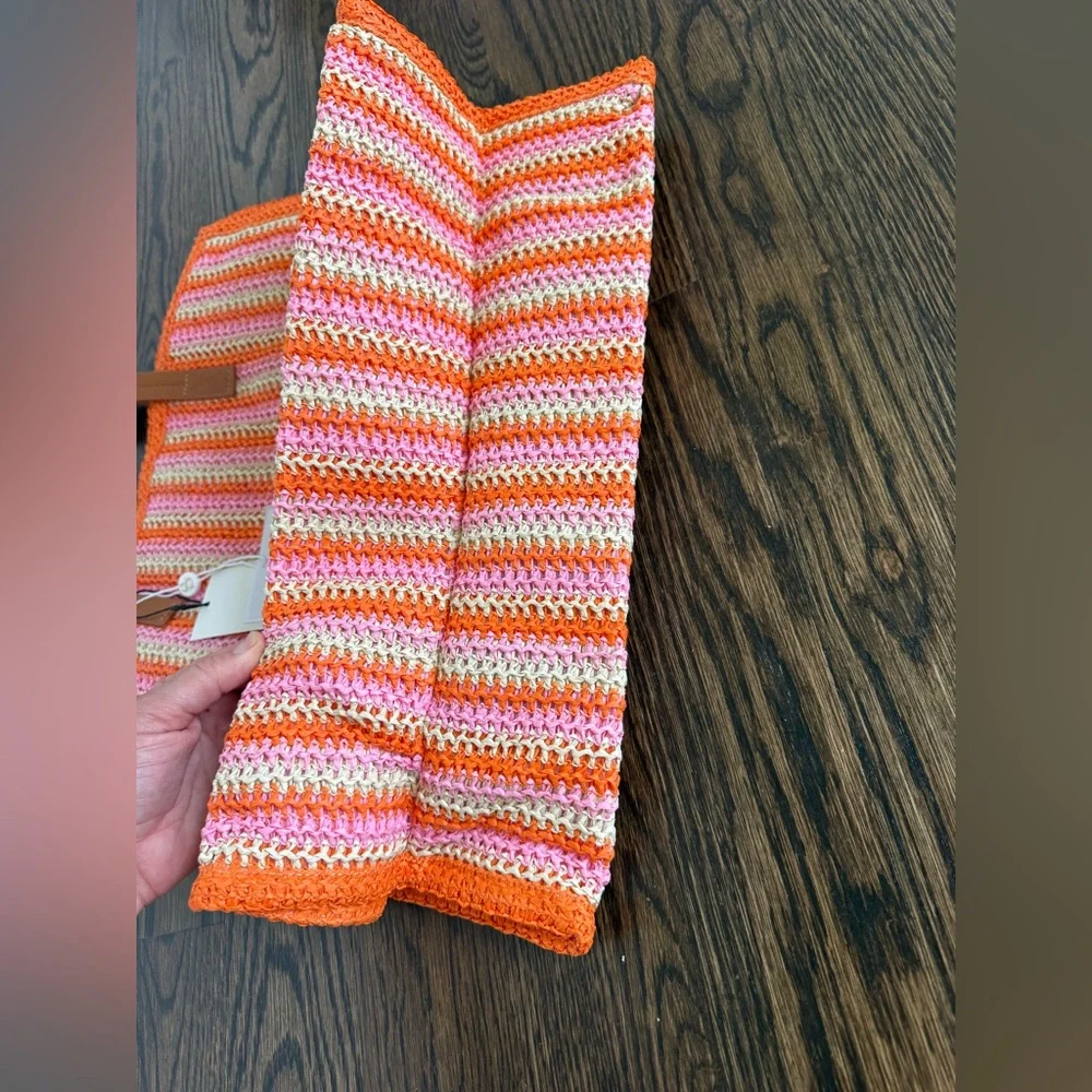 Shiraleah Maya Orange Woven Tote – NWT | Raffia Beach Pool Bag - Picture 6 of 7